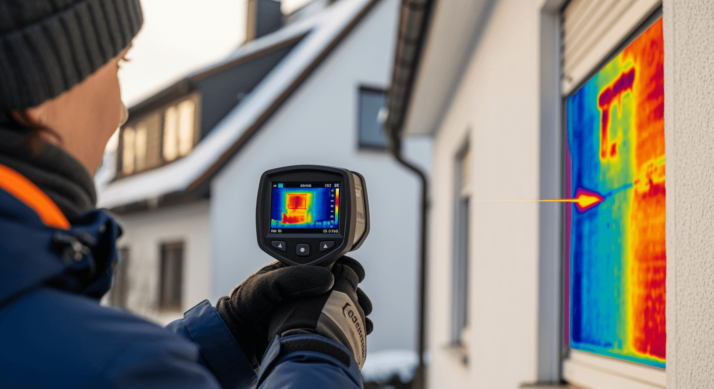 Heizlastberechnung Celle – Thermokamera-Analyse nach DIN EN 12831 (Symbolbild)